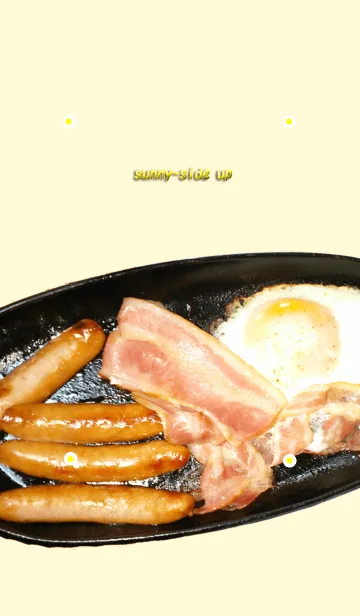 [LINE着せ替え] めだまやきとウインナーとベーコンの画像1