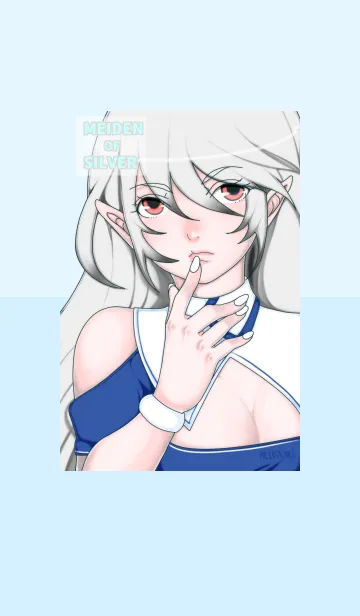 [LINE着せ替え] 白銀の髪の乙女の画像1