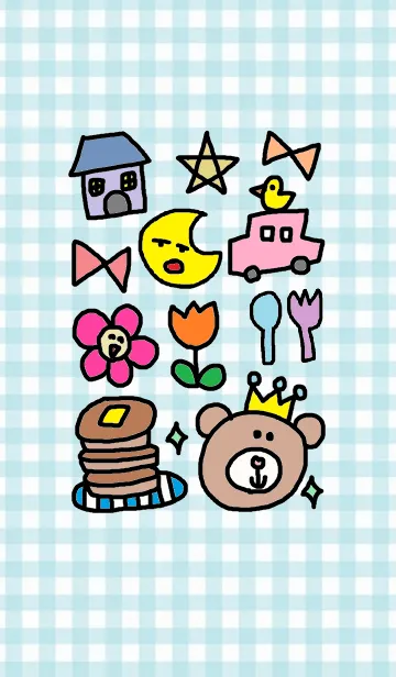 [LINE着せ替え] リロリロリロ（水色）の画像1