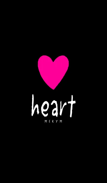 [LINE着せ替え] simple vividpink heartの画像1