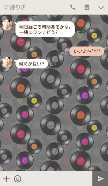 [LINE着せ替え] Lots of records ！ -Pink-の画像3