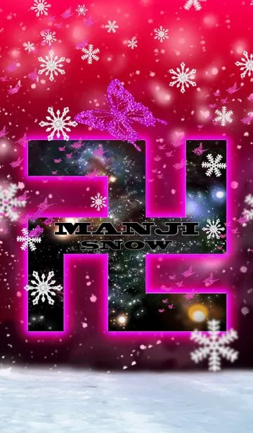 [LINE着せ替え] 卍MANJI SNOW卍 PINKの画像1