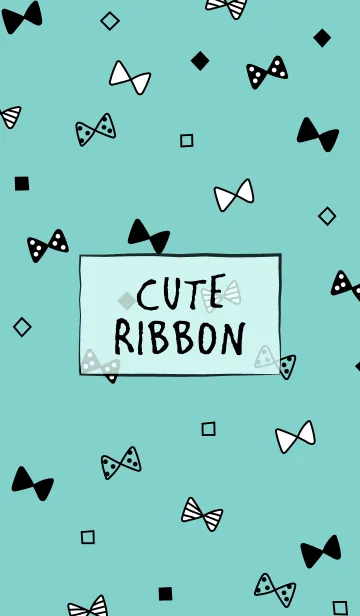 [LINE着せ替え] - CUTE RIBBON EMERALD -の画像1