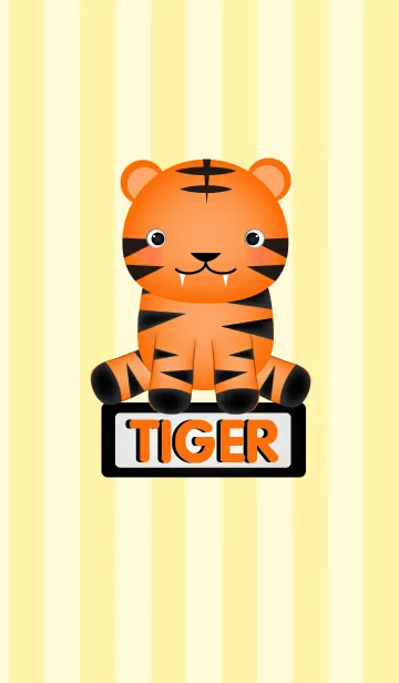 [LINE着せ替え] Simple Cute Baby Tiger Theme( jp)の画像1