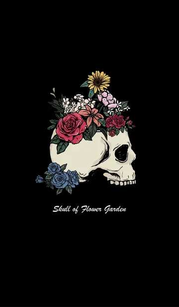 [LINE着せ替え] 花畑の骸骨の画像1