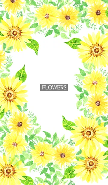 [LINE着せ替え] water color flowers_378の画像1