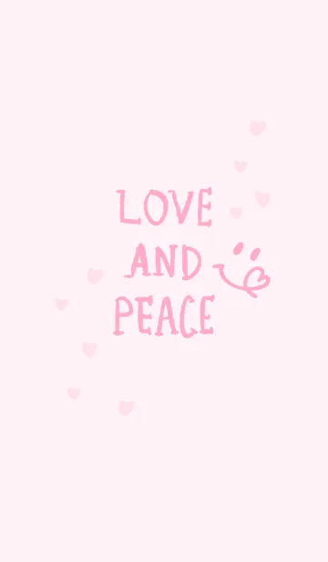 [LINE着せ替え] ラブアンドピース-スマイルピンクハート-の画像1