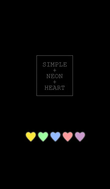 [LINE着せ替え] SIMPLE NEON HEART Themeの画像1