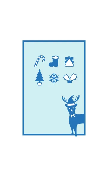 [LINE着せ替え] シンプル×クリスマス（白×青）の画像1