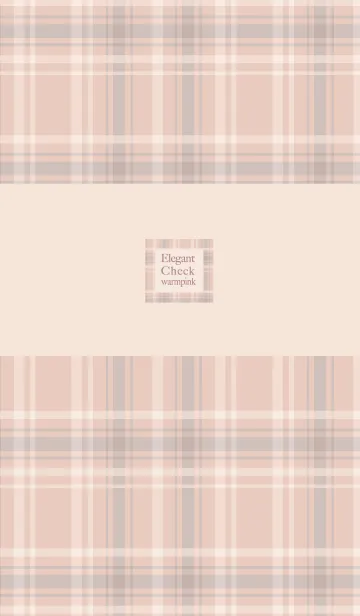 [LINE着せ替え] Elegant Check warmpinkの画像1