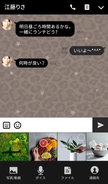 [LINE着せ替え] ヒョウ柄と星の画像4