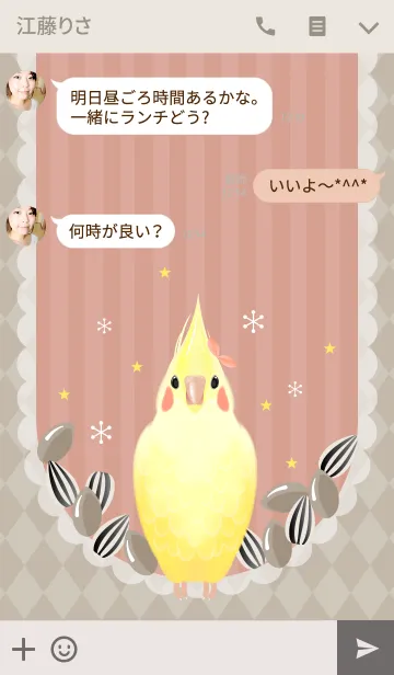 [LINE着せ替え] リアルまめオカメインコちゃんの画像3