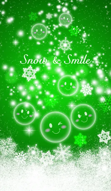 [LINE着せ替え] Snow ＆ Smile 3 "Green"の画像1