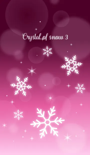 [LINE着せ替え] 雪の結晶3(ピンク)の画像1