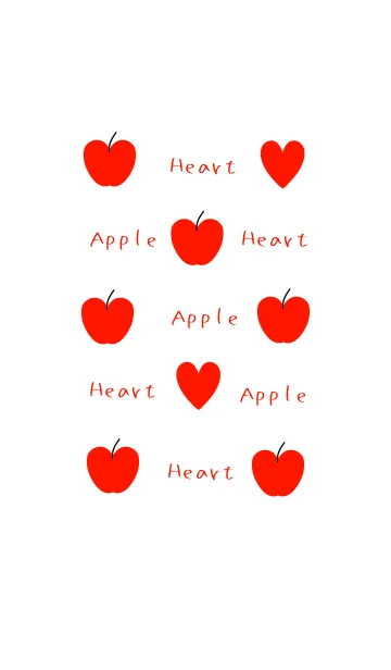 [LINE着せ替え] Apple+Heartの画像1