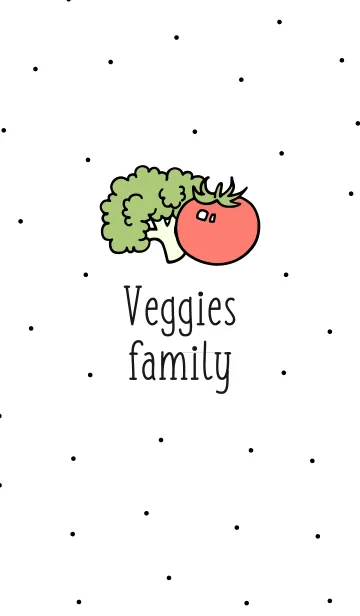 [LINE着せ替え] Veggies family themeの画像1