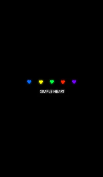 [LINE着せ替え] SIMPLE NEON HEART Theme2の画像1