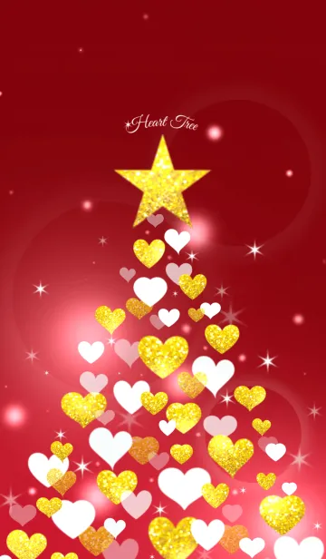 [LINE着せ替え] ♥ペア♥Heart Tree Red Ver.の画像1