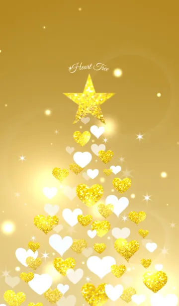 [LINE着せ替え] ♥ペア♥Heart Tree Gold Ver.の画像1