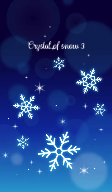 [LINE着せ替え] 雪の結晶3(紺)の画像1