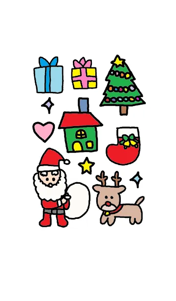 [LINE着せ替え] サンタ メリークリスマスの画像1