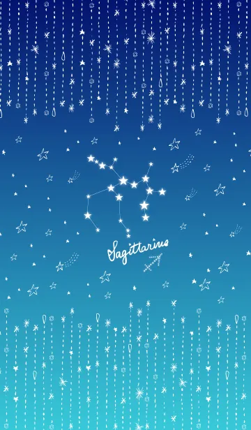 [LINE着せ替え] いて座-手描きのお星様-の画像1