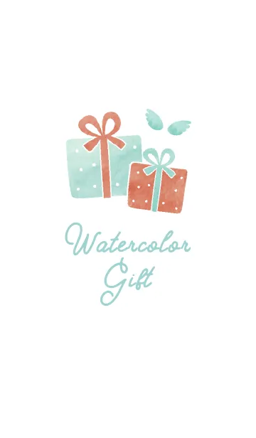 [LINE着せ替え] Watercolor gift for Christmasの画像1