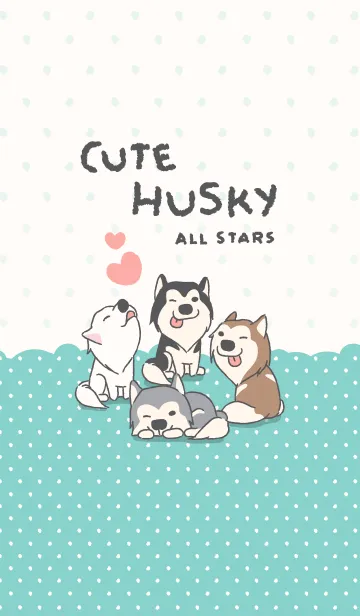 [LINE着せ替え] Cute Husky (All Stars-JP)の画像1