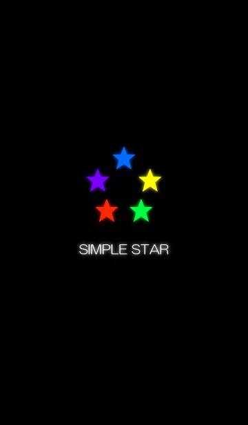 [LINE着せ替え] SIMPLE NEON STAR Themeの画像1