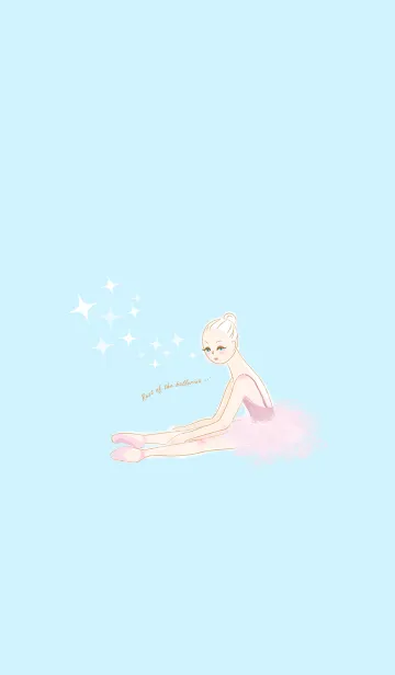 [LINE着せ替え] バレリーナ ～ ピンク × 水色（ブルー）の画像1