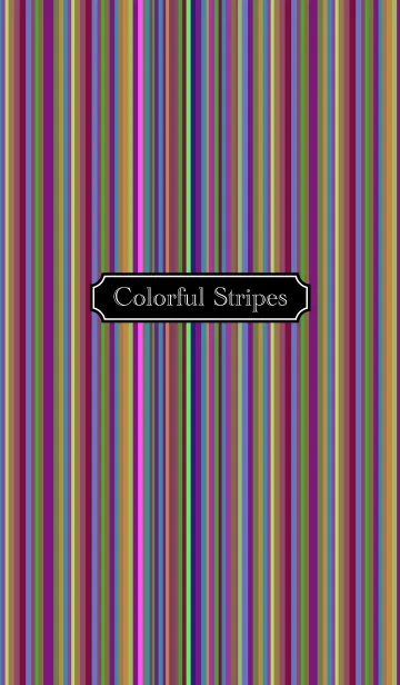 [LINE着せ替え] Colorful stripes Purpleの画像1
