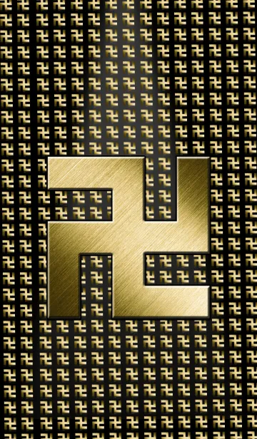 [LINE着せ替え] 卍MANJI Design卍 GOLD＆BLACK2の画像1