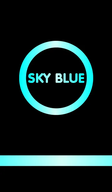 [LINE着せ替え] Sky Blue and Black theme(jp)の画像1