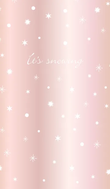 [LINE着せ替え] - PINK GOLD SNOW -の画像1