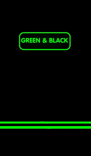 [LINE着せ替え] Green ＆ Black theme(jp)の画像1