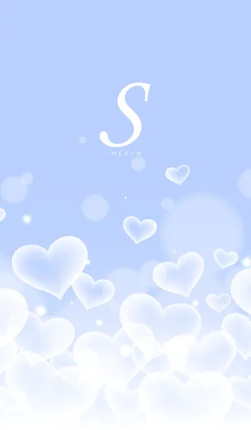 [LINE着せ替え] INITIAL -S- Heart blue cloudの画像1