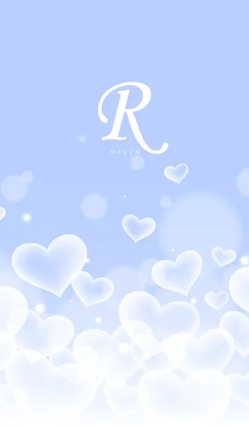 [LINE着せ替え] INITIAL -R- Heart blue cloudの画像1