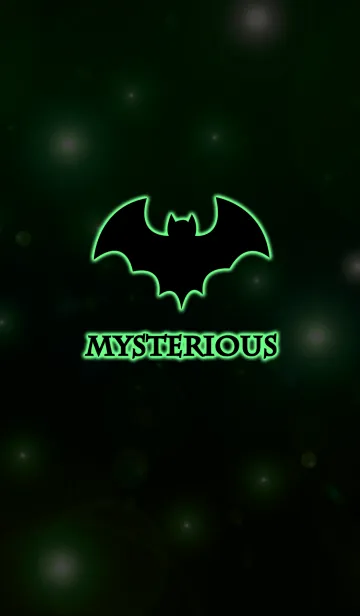 [LINE着せ替え] 蛍光緑色のシステム神秘的なバットの画像1