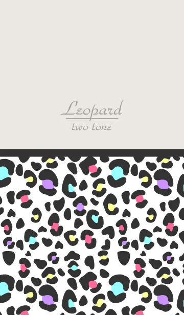 [LINE着せ替え] レオパード ツートン カラフルの画像1