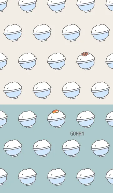 [LINE着せ替え] ごはんいっぱいの着せ替えの画像1