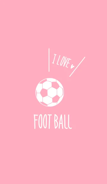 [LINE着せ替え] アイラブフットボール ピンクの着せ替えの画像1