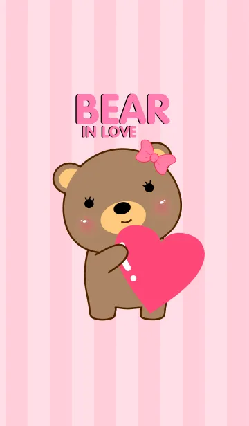 [LINE着せ替え] Emotions pair Bear (Pink)(jp)の画像1