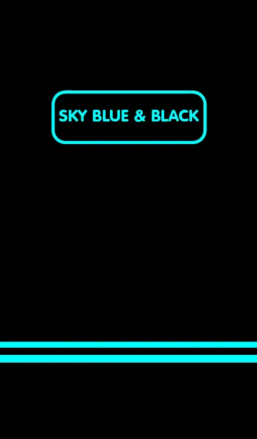 [LINE着せ替え] Sky Blue ＆ Black theme(jp)の画像1