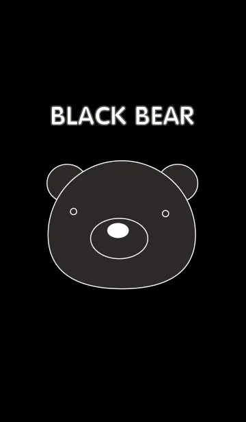[LINE着せ替え] Simple Black Bear Theme Vr.2(jp)の画像1