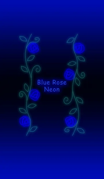 [LINE着せ替え] 青いバラ ～ネオンの画像1