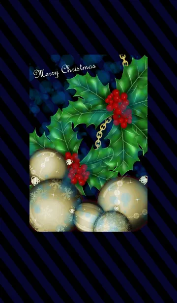 [LINE着せ替え] クリスマス -Blue night-の画像1