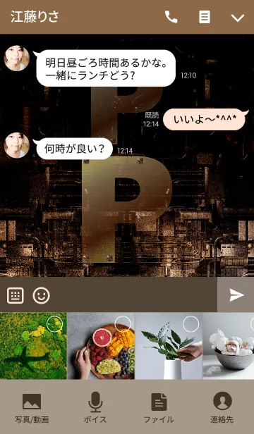 [LINE着せ替え] スチームパンクなイニシャル「P」！！の画像4