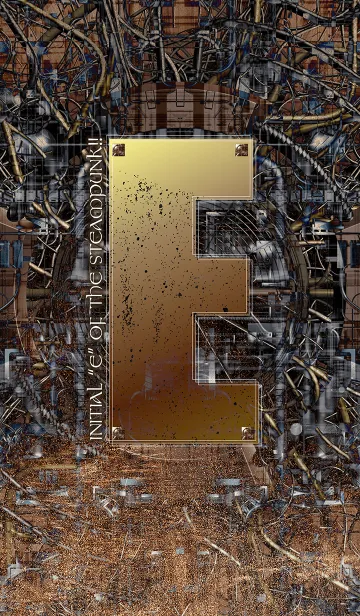 [LINE着せ替え] スチームパンクなイニシャル「E」！！の画像1