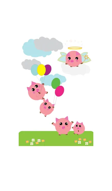 [LINE着せ替え] Cute little pig .2の画像1