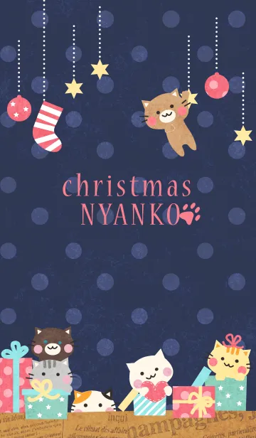 [LINE着せ替え] Christmas NYANKOの画像1